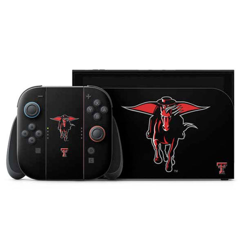 Texas Tech University Red Raiders Logo Nintendo Switch 2 (2025) with Joy-Con Skin